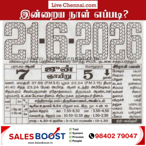 Auspicious (Nalla Neram) time today (June 21st)