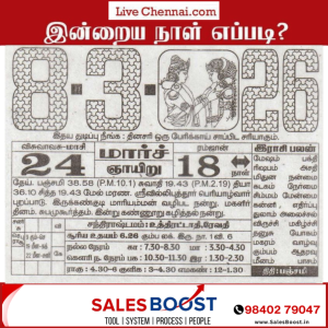 Auspicious (Nalla Neram) time today (Mar 8th)