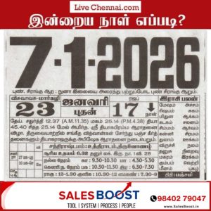 Auspicious (Nalla Neram) time today (Jan 07th)