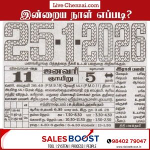 Auspicious (Nalla Neram) time today (Jan 25th)