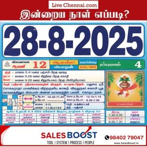 Auspicious (Nalla Neram) time today (Aug 28th)