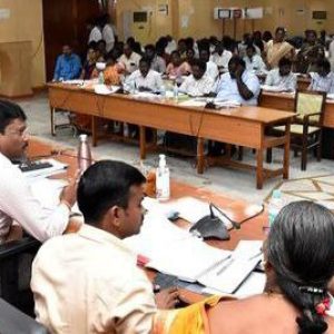 திருவண்ணாமலை மாவட்ட ஆட்சியர் அலுவலகத்தில் நேற்று  அனைத்து வளர்ச்சித் திட்டக் கூட்டம் நடைபெற்றது!